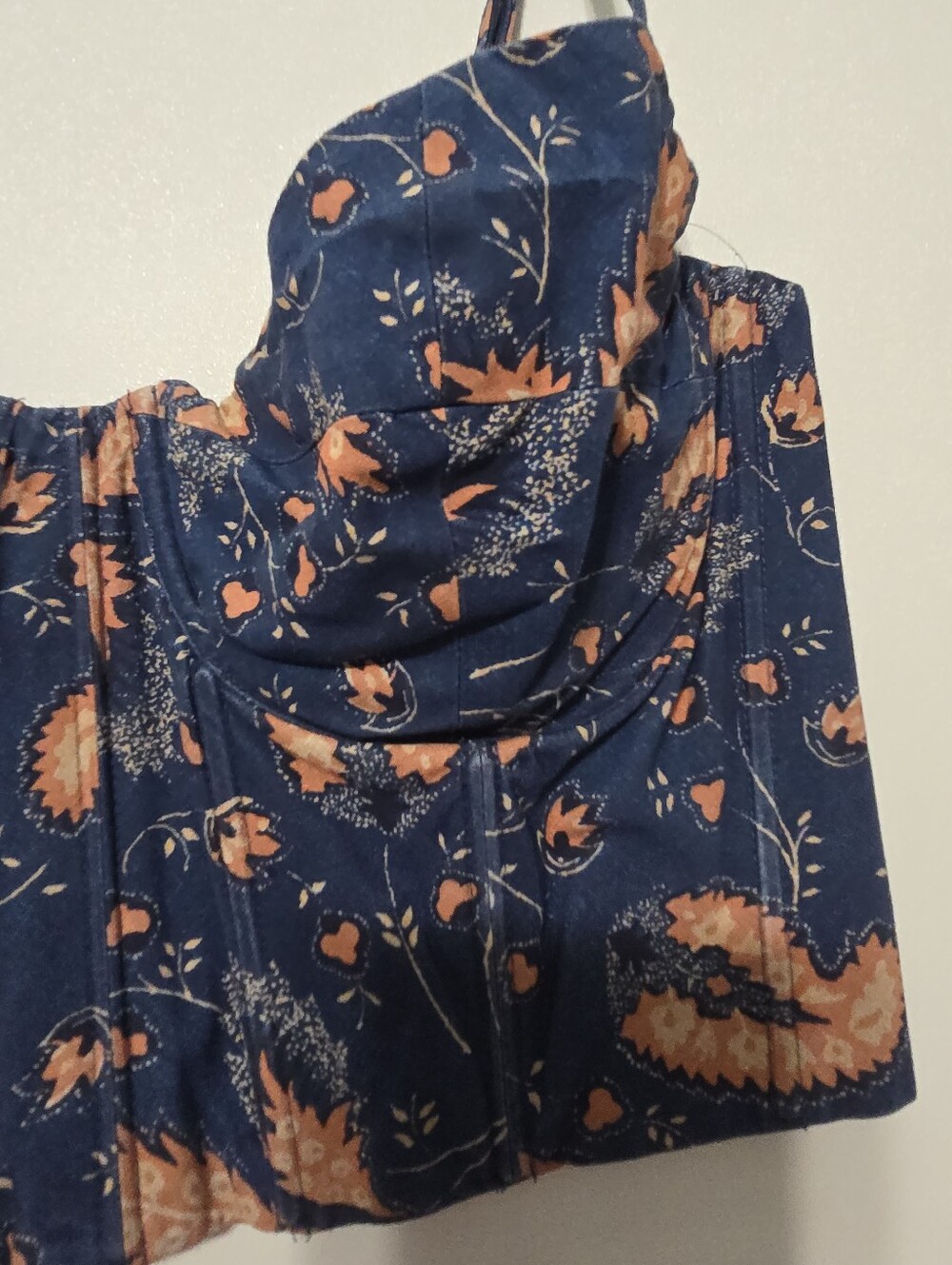 Polo Ralph Lauren Printed Bustier Top Sweetheart Sleeveless Pull On Size 2 - Picture 5 of 11